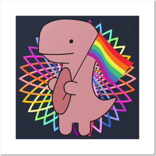 Cute Pride Dino Posters and Art